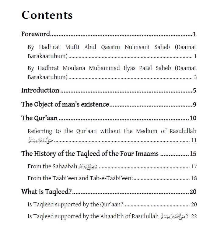 Taqleed - Why should we follow an Imaam?