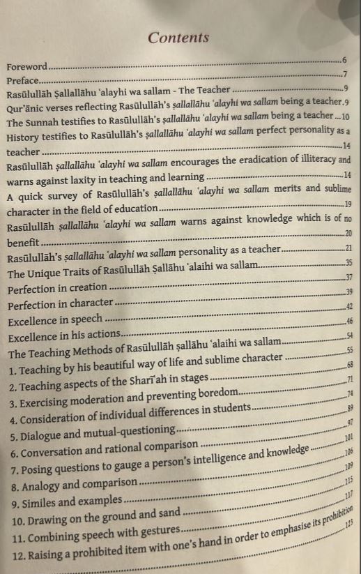 Muhammad Sallallahu Alaihi Wasallam, The Perfect Teacher. An Insight into His Teaching Methods.